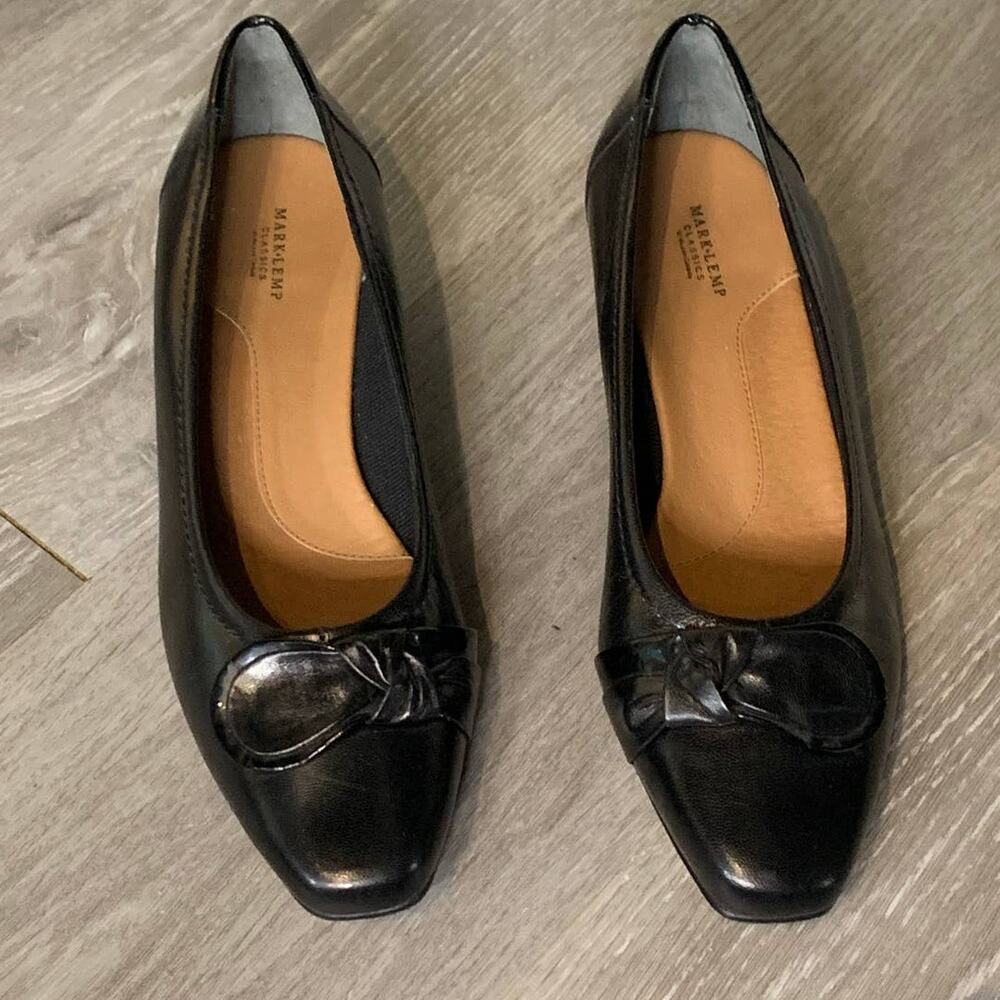 MARK LEMP Classics By Walking Cradles Women's Casual Pump Leather Black Size 9 M